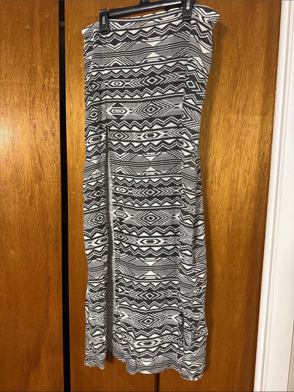 Black and White Geometric Skirt